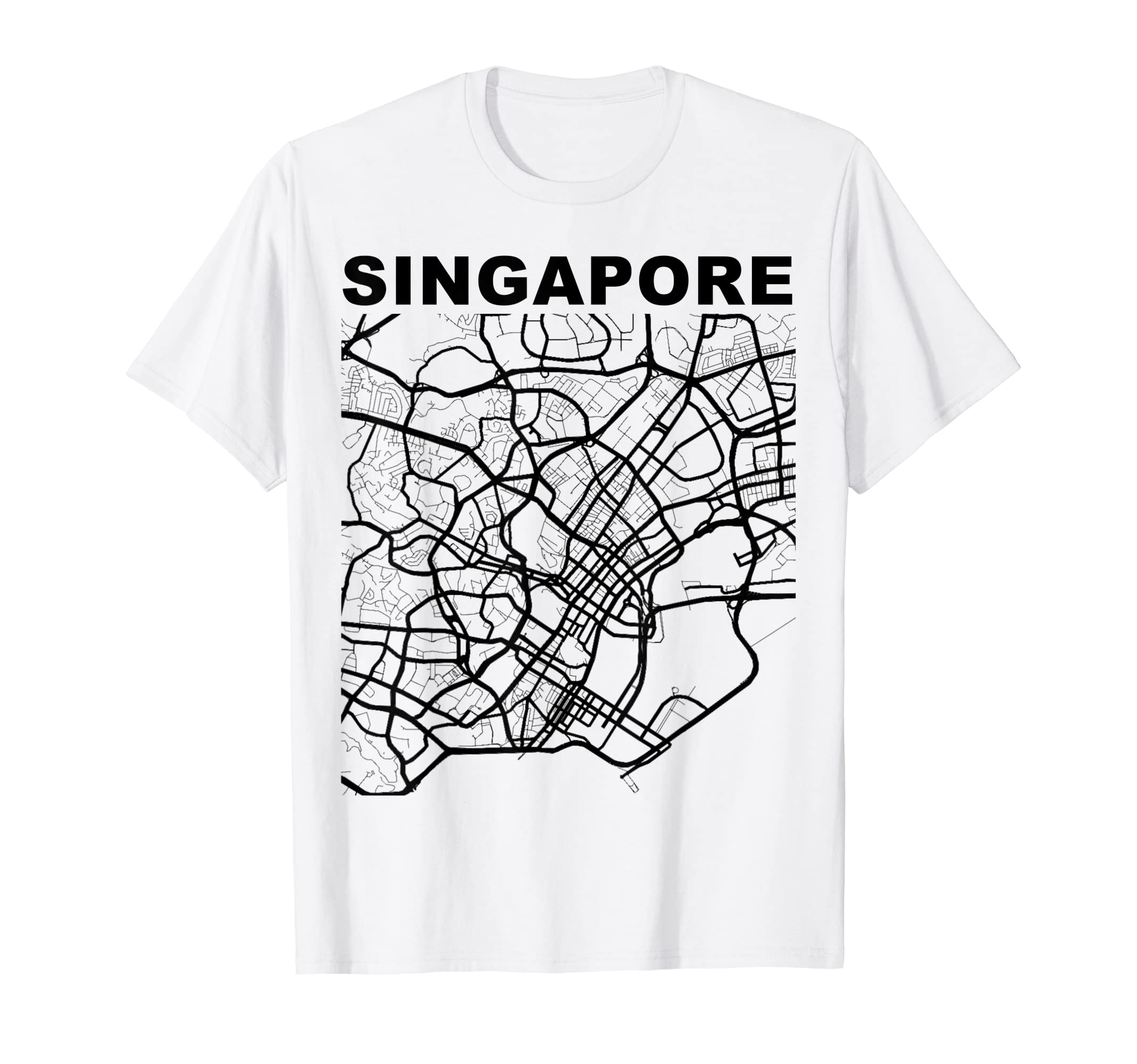 Amazon | シンガポール市街地地図 シンガポール お土産 Tシャツ